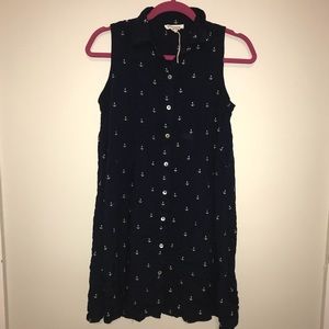 Sleeveless Anchor Button Down Dress